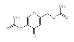 4H-Pyran-4-one,5-(acetyloxy)-2-[(acetyloxy)methyl]-结构式