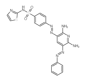 Benzenesulfonamide,4-[2-[2,6-diamino-5-(2-phenyldiazenyl)-3-pyridinyl]diazenyl]-N-2-thiazolyl- Structure