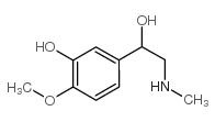 3-羟基-4-甲氧基-N-甲基苯乙醇胺结构式