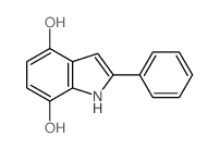 1H-Indole-4,7-diol,2-phenyl-结构式