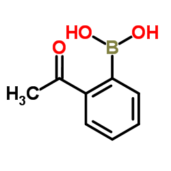 2-乙酰基苯硼酸结构式