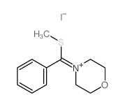 Morpholinium,4-[(methylthio)phenylmethylene]-, iodide (1:1) Structure