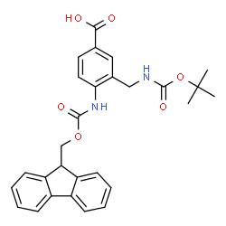 FMOC-4-AMINO-3-(BOC-AMINOMETHYL)-BENZOIC ACID structure