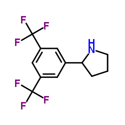 2-(3,5-BIS-TRIFLUOROMETHYL-PHENYL)-PYRROLIDINE结构式
