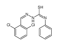 1-[(E)-(2,6-dichlorophenyl)methylideneamino]-3-phenylthiourea结构式