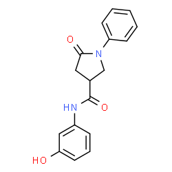 N-(3-Hydroxyphenyl)-5-oxo-1-phenylpyrrolidine-3-carboxamide结构式