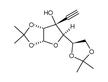 (3aR,5R,6R,6aR)-5-((R)-2,2-dimethyl-1,3-dioxolan-4-yl)-6-ethynyl-2,2-dimethyltetrahydrofuro[2,3-d][1,3]dioxol-6-ol结构式