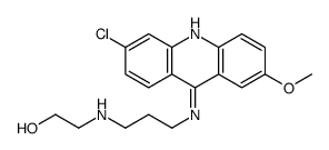 2-[[3-[(6-Chloro-2-methoxyacridin-9-yl)amino]propyl]amino]ethanol结构式