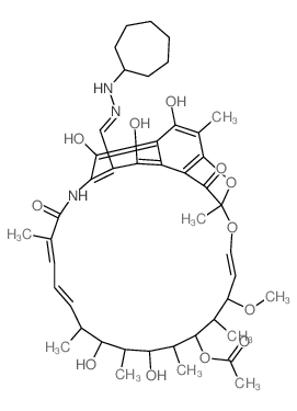 3-(cycloheptylhydrazono-methyl)-rifamycin结构式