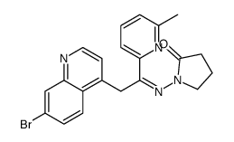 1-((2-(7-BROMOQUINOLIN-4-YL)-1-(6-METHYLPYRIDIN-2-YL)ETHYLIDENE)AMINO)PYRROLIDIN-2-ONE Structure