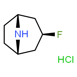 外-3-氟-8-氮杂双环[3.2.1]辛烷盐酸盐结构式