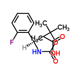 BOC-(R)-3-氨基-3-(2-氟苯基)-丙酸结构式