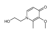4(1H)-Pyridinone,1-(2-hydroxyethyl)-3-methoxy-2-methyl-(9CI) Structure