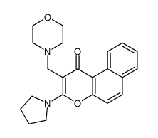 2-(morpholin-4-ylmethyl)-3-pyrrolidin-1-ylbenzo[f]chromen-1-one Structure