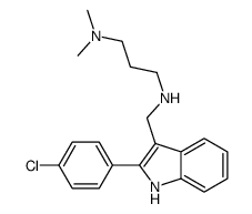 N-[[2-(4-chlorophenyl)-1H-indol-3-yl]methyl]-N',N'-dimethylpropane-1,3-diamine Structure