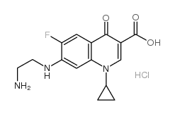 desethylene ciprofloxacin, hydrochloride structure
