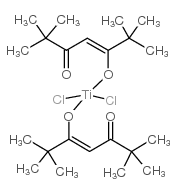 二氯双(2,2,6,6-四甲基-3,5-庚二酮)钛(IV)结构式