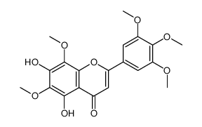 5,7-dihydroxy-6,8-dimethoxy-2-(3,4,5-trimethoxy-phenyl)-chromen-4-one结构式