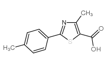 4-甲基-2-(4-甲基苯基)-1,3-噻唑-5-羧酸结构式