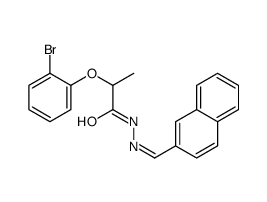 2-(2-bromophenoxy)-N-[(E)-naphthalen-2-ylmethylideneamino]propanamide结构式
