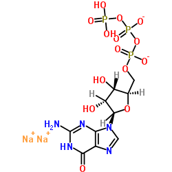 Guanosine-5'-triphosphate disodium salt structure