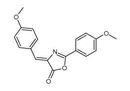 4-[4-methoxy-benzylidene]-2-(4-methoxy-phenyl)oxazol-5-one结构式
