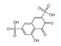 5-hydroxy-3,4-dioxonaphthalene-2,7-disulfonic acid结构式