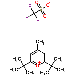 2,6-二叔丁基-4-甲基吡喃咩三氟甲烷磺酸盐结构式