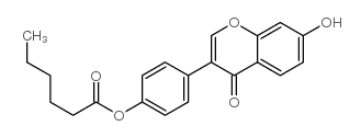 4'-O-己酰基黄豆苷元结构式