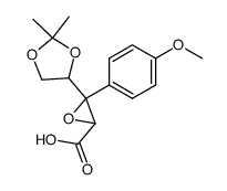 3-(2,2-Dimethyl-[1,3]dioxolan-4-yl)-3-(4-methoxy-phenyl)-oxirane-2-carboxylic acid结构式