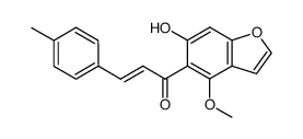 1-(6-hydroxy-4-methoxy-1-benzofuran-5-yl)-3-(4-methylphenyl)prop-2-en-1-one结构式
