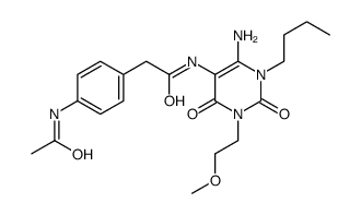Benzeneacetamide,4-(acetylamino)-N-[6-amino-1-butyl-1,2,3,4-tetrahydro-3-(2-methoxyethyl)-2,4-dioxo-5-pyrimidinyl]- Structure