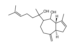 1,3a,4,5,6,7,8,8a-Octahydro-4-hydroxy-α,3-dimethyl-8-methylene-α-(4-methyl-3-pentenyl)-5-azulenemethanol结构式