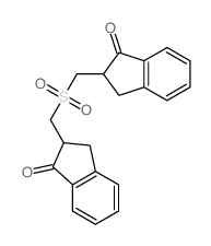 2-[(1-oxo-2,3-dihydroinden-2-yl)methylsulfonylmethyl]-2,3-dihydroinden-1-one结构式