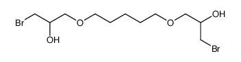 1-bromo-3-[5-(3-bromo-2-hydroxypropoxy)pentoxy]propan-2-ol结构式