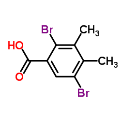 2,5-Dibromo-3,4-dimethylbenzoic acid结构式