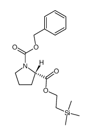 N-Benzyloxycarbonyl-L-prolin-(2-trimethylsilyl-ethylester)结构式