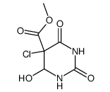 5-chloro-6-hydroxy-5-methoxycarbonyl-5,6-dihydrouracil Structure