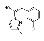 N-(3-chlorophenyl)-3-methylpyrazole-1-carboxamide结构式