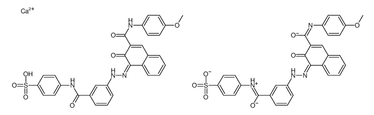 calcium bis[4-[[3-[[2-hydroxy-3-[[(4-methoxyphenyl)amino]carbonyl]-1-naphthyl]azo]benzoyl]amino]benzenesulphonate] picture