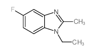 1-乙基-5-氟-2-甲基苯并咪唑结构式