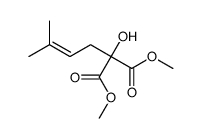 dimethyl 2-hydroxy-2-(3-methylbut-2-enyl)propanedioate结构式