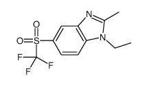 1-乙基-2-甲基-5-[(三氟甲基)磺酰基]-1H-苯并咪唑结构式