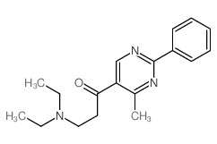 1-Propanone,3-(diethylamino)-1-(4-methyl-2-phenyl-5-pyrimidinyl)-结构式