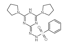 N-(4,6-dipyrrolidin-1-yl-1,3,5-triazin-2-yl)benzenesulfonohydrazide结构式