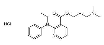 3-dimethylaminopropyl 2-(ethyl-phenyl-amino)pyridine-3-carboxylate hyd rochloride结构式