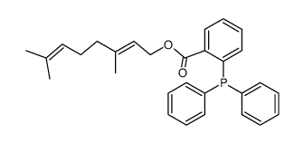 (E)-1-[2-(diphenylphosphanyl)benzoyloxy]-3,7-dimethyl-2,6-octadiene结构式