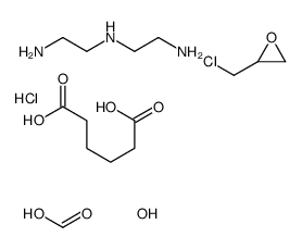 N'-(2-aminoethyl)ethane-1,2-diamine,2-(chloromethyl)oxirane,formic acid,hexanedioic acid,sulfuric acid,hydrochloride Structure