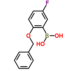 [2-(Benzyloxy)-5-fluorophenyl]boronic acid structure