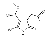 2-[4-(甲氧基羰酰)-5-甲基-2-氧-2,3-二氢-1H-吡咯-3-乙酸结构式